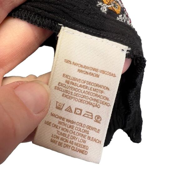 Free People | Arianna Embroidered Tunic in Black - Size small - Picture 15 of 16